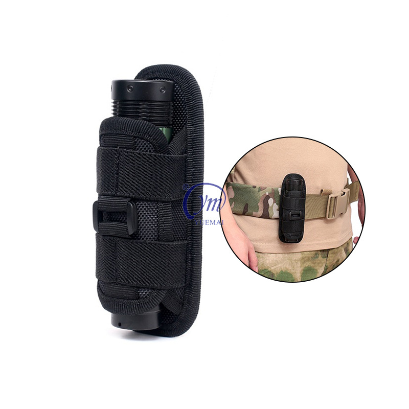 Camping Hiking Light Holster 360 Degrees Rotatable Tactical Flashlight Torch Pouch Waist Pack Tool