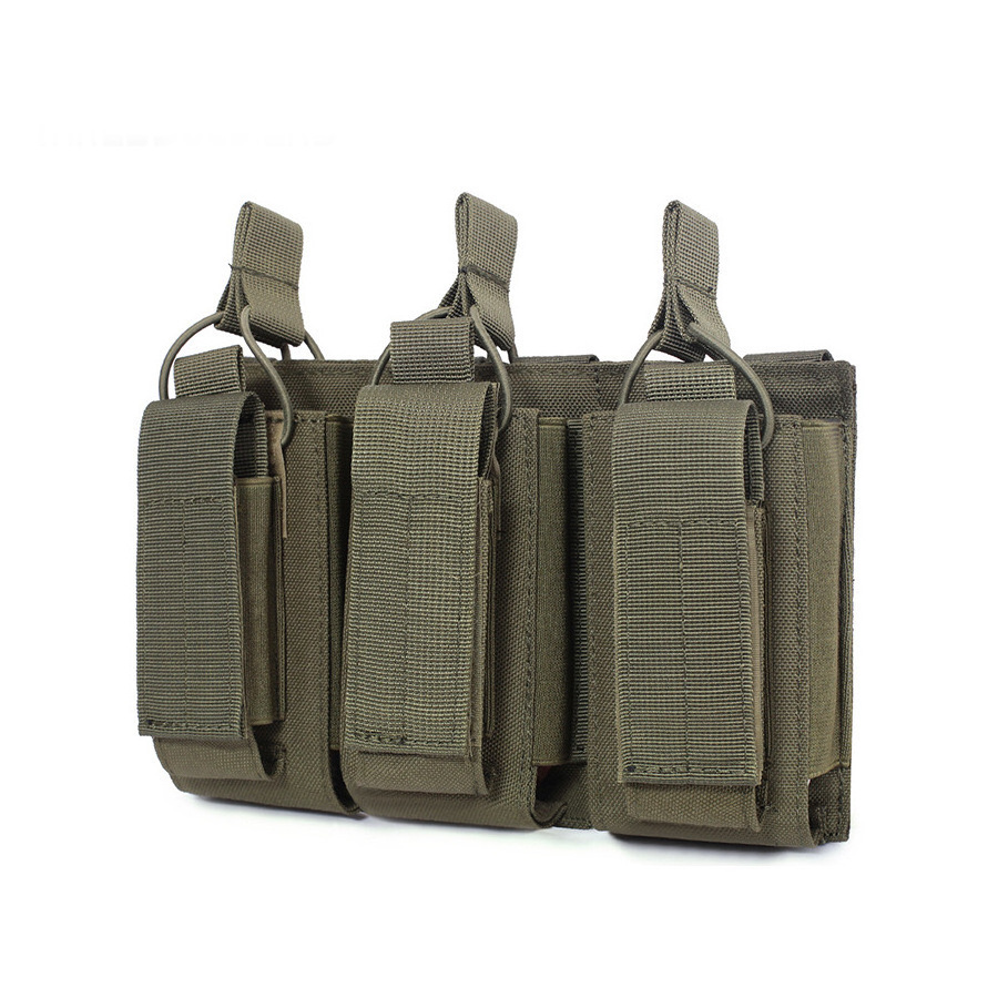 Outdoor Carrier Bag Molle CS Holster Lightweight Triple Tactical Belt Pouch