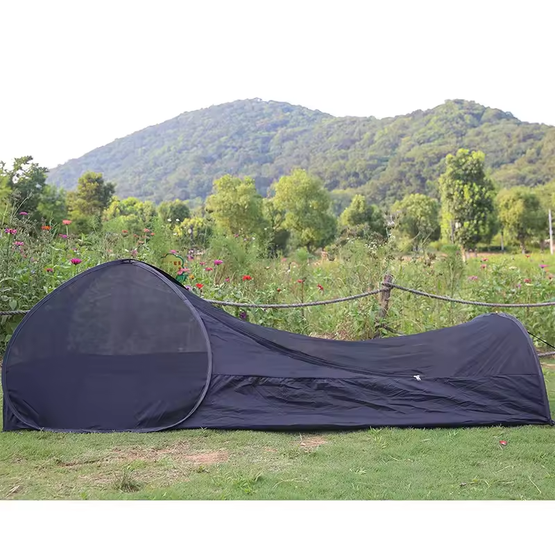 Factory Hot Sale Outdoor Rest Tent With Mosquito nets Portable Black Ultra light Camping Tent