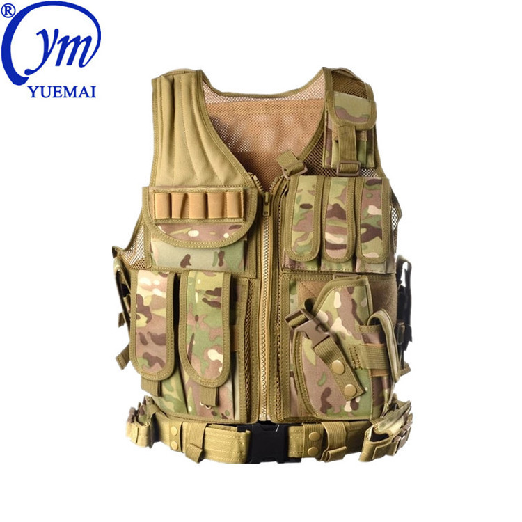 YUEMAI Factory Direct Custom Lightweight Mesh Security  Tactical Chest Rig Vest with Pouches