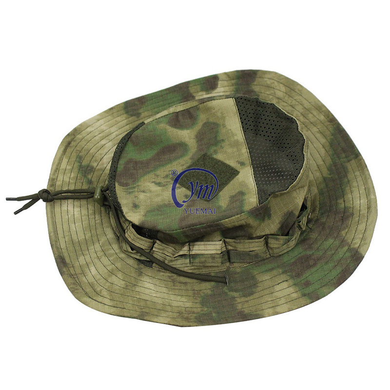 Customized Outdoor Hiking Camping Fishing Boonie Sun Hat Tactical Camo Summer Mesh Bucket Hat