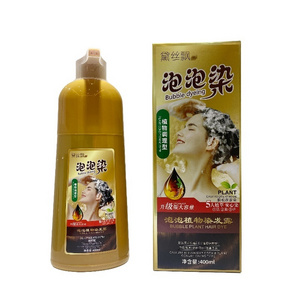 Wholesale Manufacturer 3 in 1 Herbal Ginger Ammonia Free No PPD OEM/ODM Magic Permanent Fast Black Dye Hair Color Shampoo