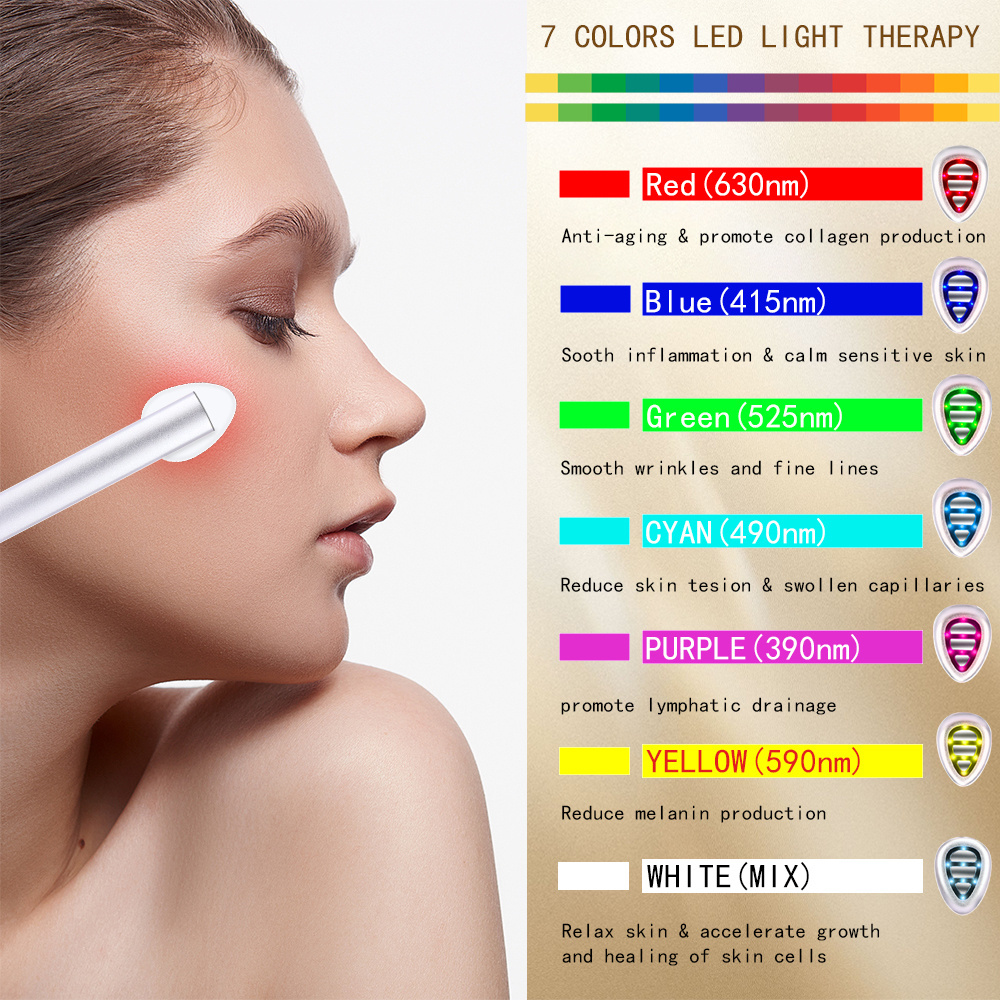 Smart Red Light Therapy Heating Vibration Eye Facial Lift Anti-aging Beauty instrument EMS Hot Compress Eye Massager Stick