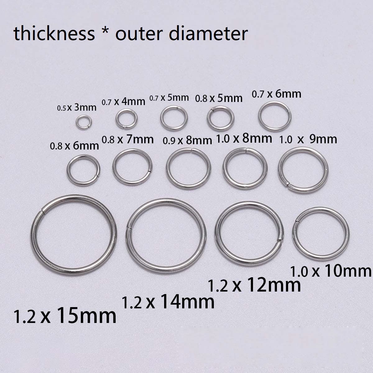 1000 pcs/1 bag price jump ring stainless steel jewelry findings jump open ring,3-15 mm,WHOLESALE BULK DIY Accessories