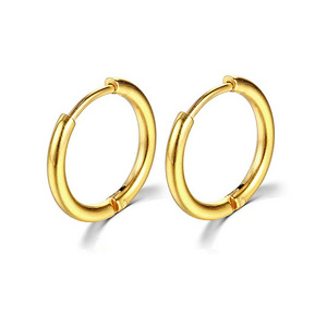 DIY high quality 1.6/2.0 mm 316L stainless steel 18k pvd gold plating earring hoop for jewelry ,wholesale jewelry ACCESSORIES