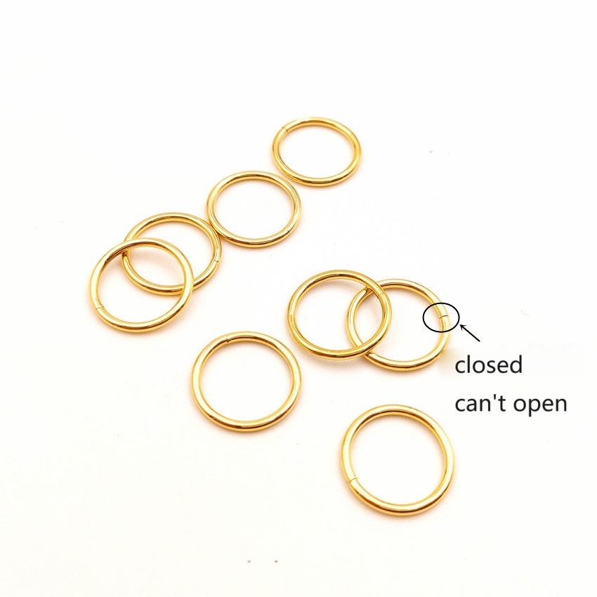 stainless steel with PVD 18K gold plating jewelry findings jump closed ring waterproof 3-25 mm,WHOLESALE BULK DIY Accessories