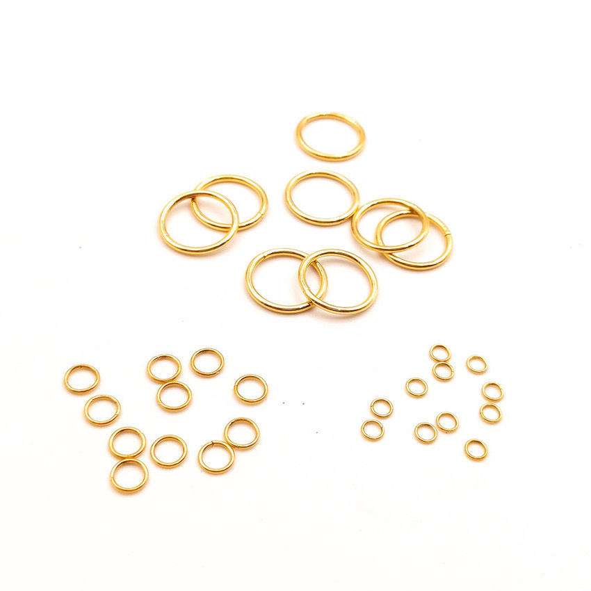 stainless steel with PVD 18K gold plating jewelry findings jump closed ring waterproof 3-25 mm,WHOLESALE BULK DIY Accessories