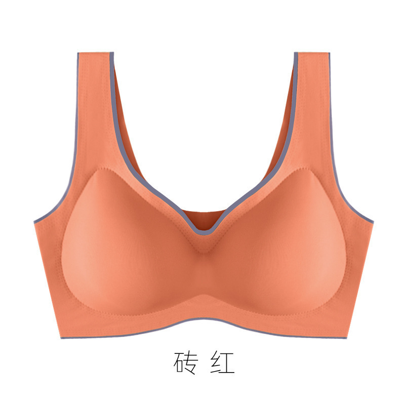 Seamless Underwear Women's Non-Slip Breast Holding Small Chest Push up Wireless Strapless Sexy Half Cup Large Bra Wholesale