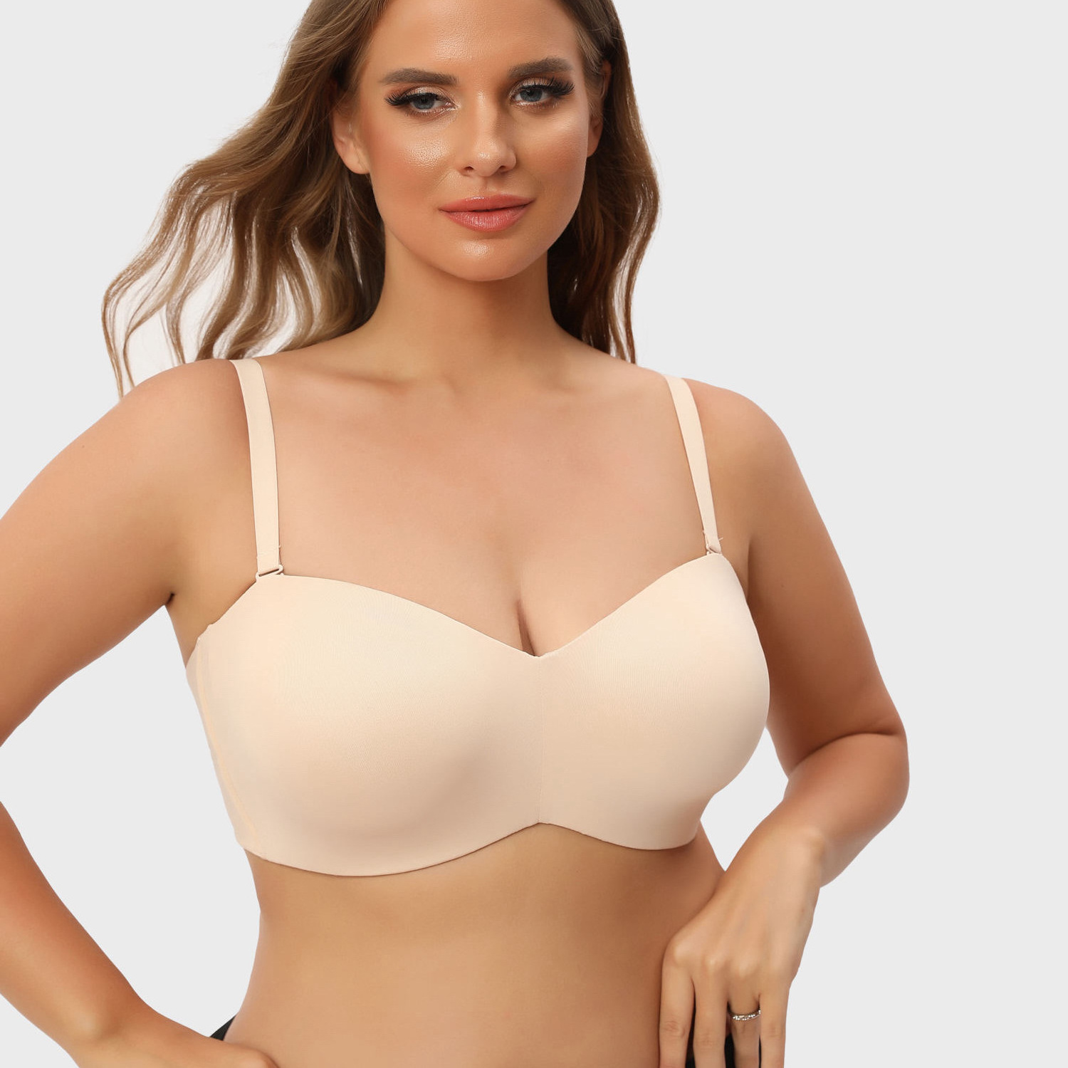 Cross-border independent station European and American seamless bra large size fat mm non-slip gathered comfortable under