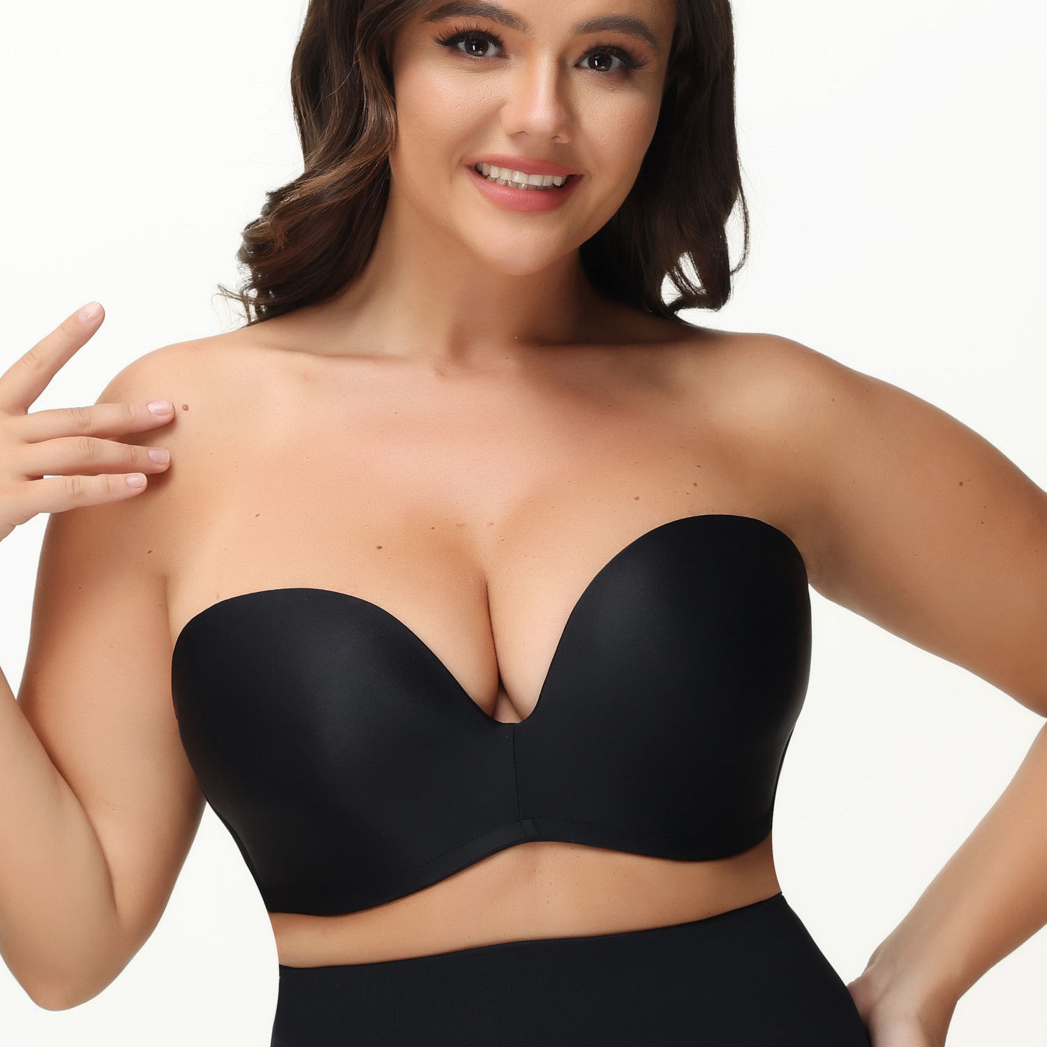 Foreign Trade Rings-free Thin Gather Strapless Underwear Sexy Large Size Bra