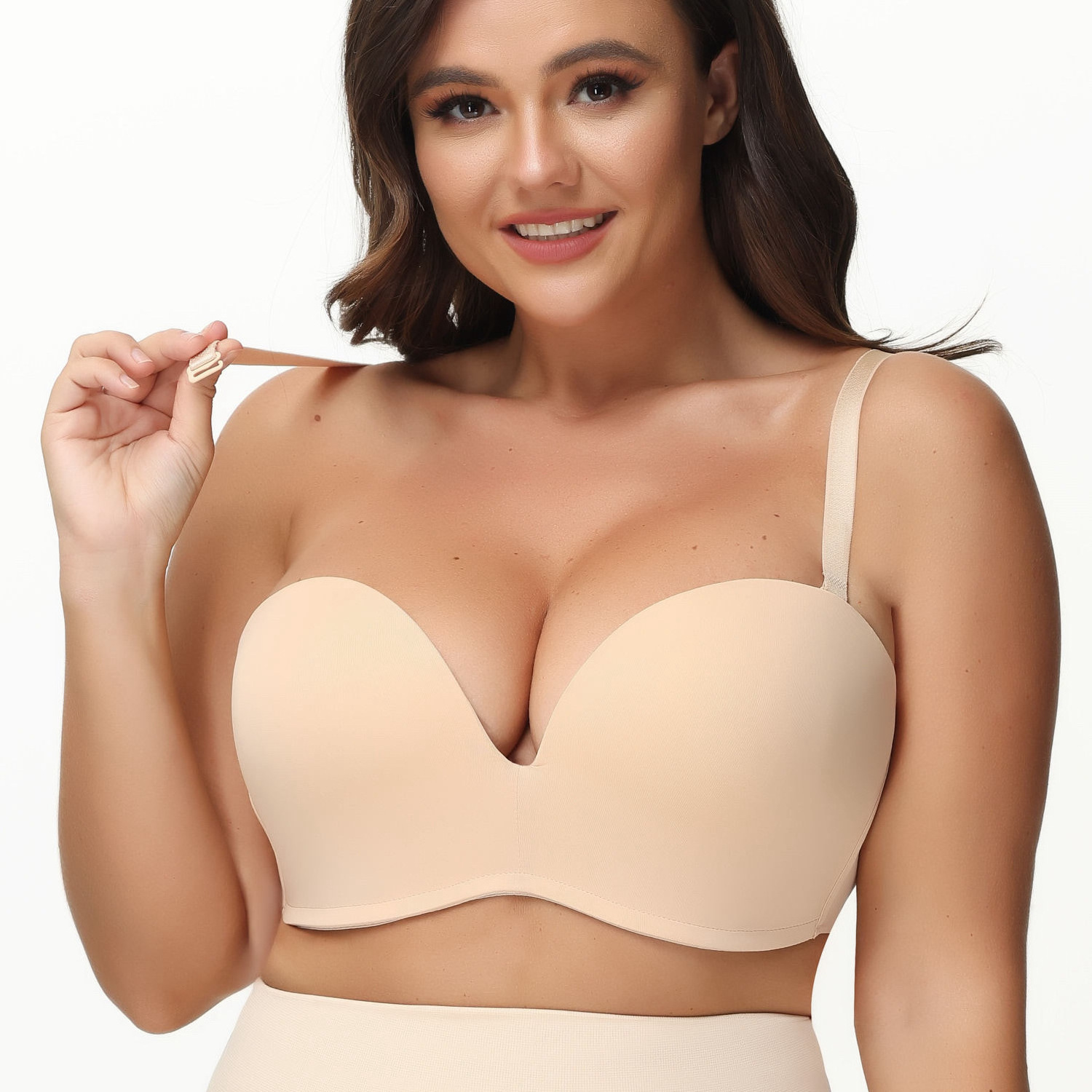 Foreign Trade Rings-free Thin Gather Strapless Underwear Sexy Large Size Bra