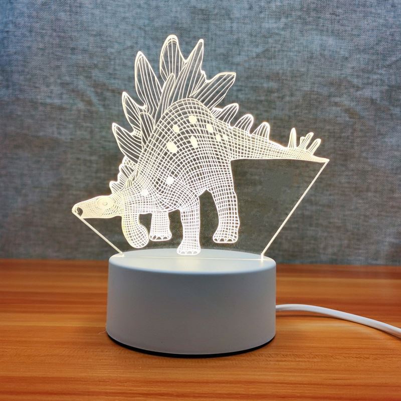 3D Illusion Lamp Custom RGB LED Night Light Base + Acrylic Panel For Kids Cartoon Gifts