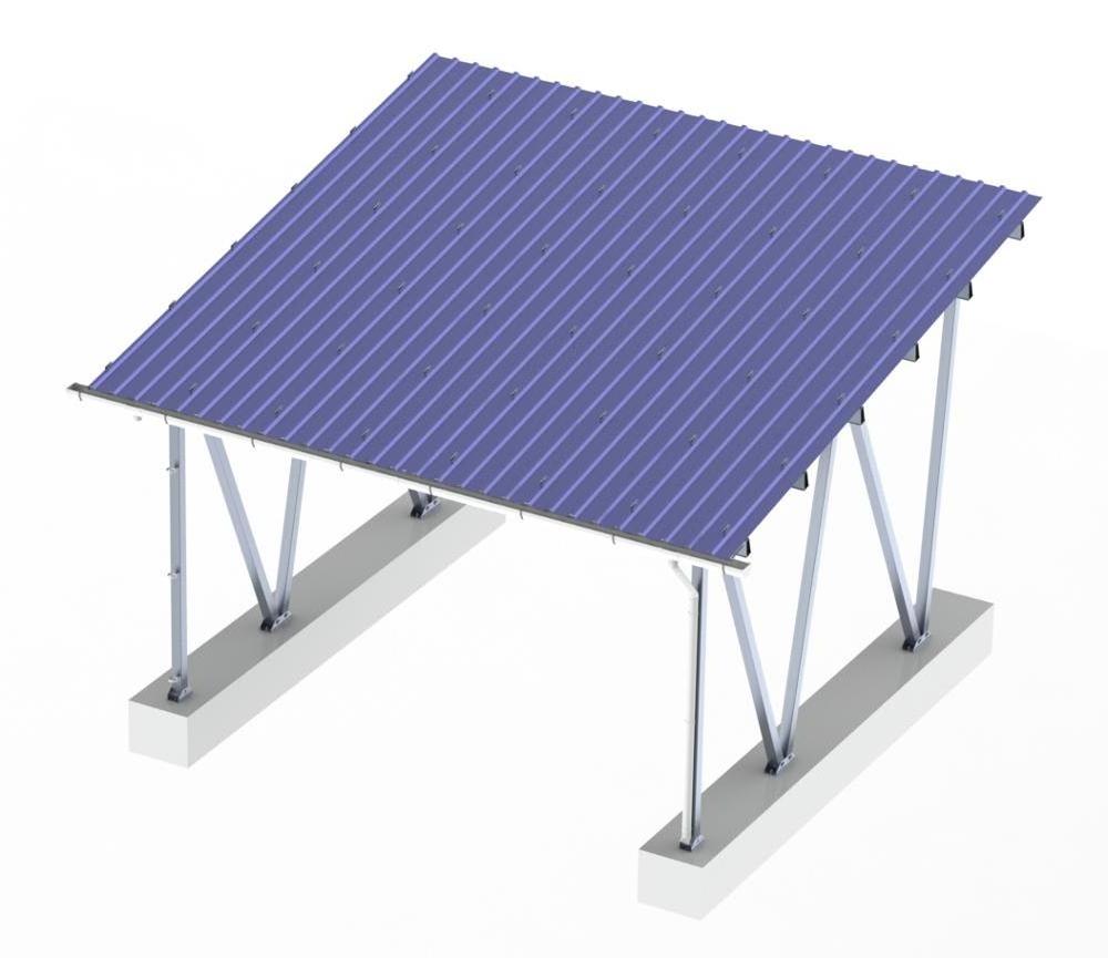 Waterproof solar car shade car parking shade pv mounting structure.