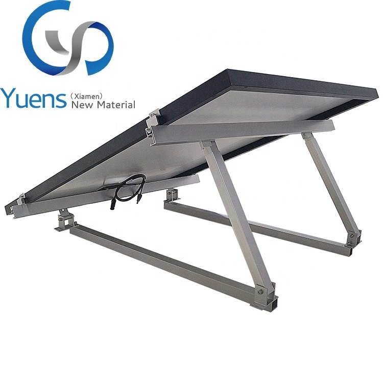 Yuens OEM aluminium concrete flat roof triangle pv support solar panel  rack stand mount kit system structure  rail