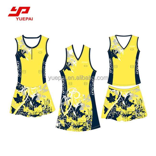 Most Popular Charming custom design Blue And Yellow Cheerleading Uniforms