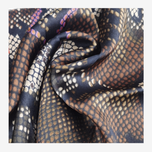 100% Polyester Printed Snake Pattern False Twisting Satin Fabric Smooth Woven for Girls' Shirts Skirts Bags and Garments