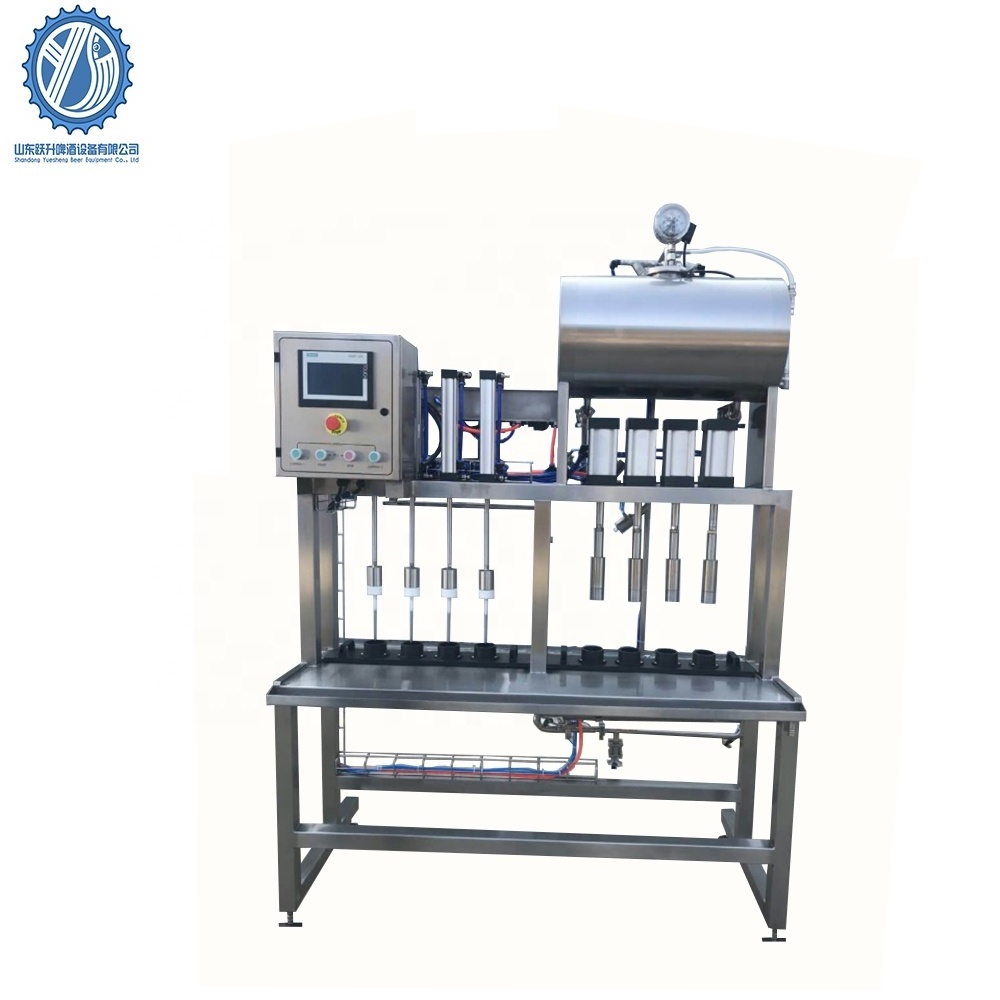 semi auto beer can bottle filling  capping machine 6 head beer bottling machine  for sale