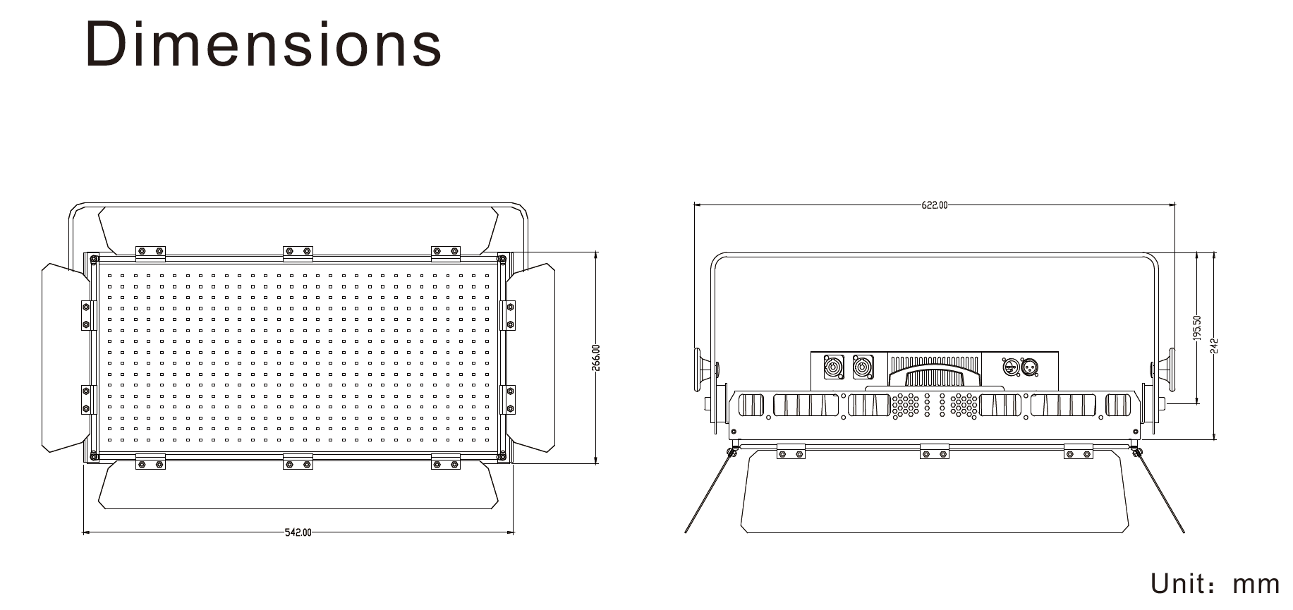 YS-480-W DMX512 LED 200w Studio panel Warm White Cool White Led Soft Video Panel Light