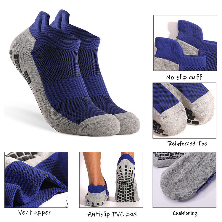 Cheap Price Terry Bottom Compression Athletic Anti-slip Grip Football Socks Ankle Short Sports Soccer Socks