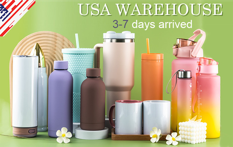 USA warehouse Stainless Steel Insulated Vacuum Tumbler 40oz Coffee Mug Double Walled With Lid And Handle Custom Logo Color