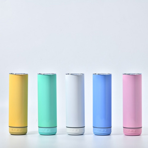 Us Warehouse 20oz Wireless Stainless Steel Smart Music Cups Skinny Straight Sublimation Blanks Tumbler With Music Speaker