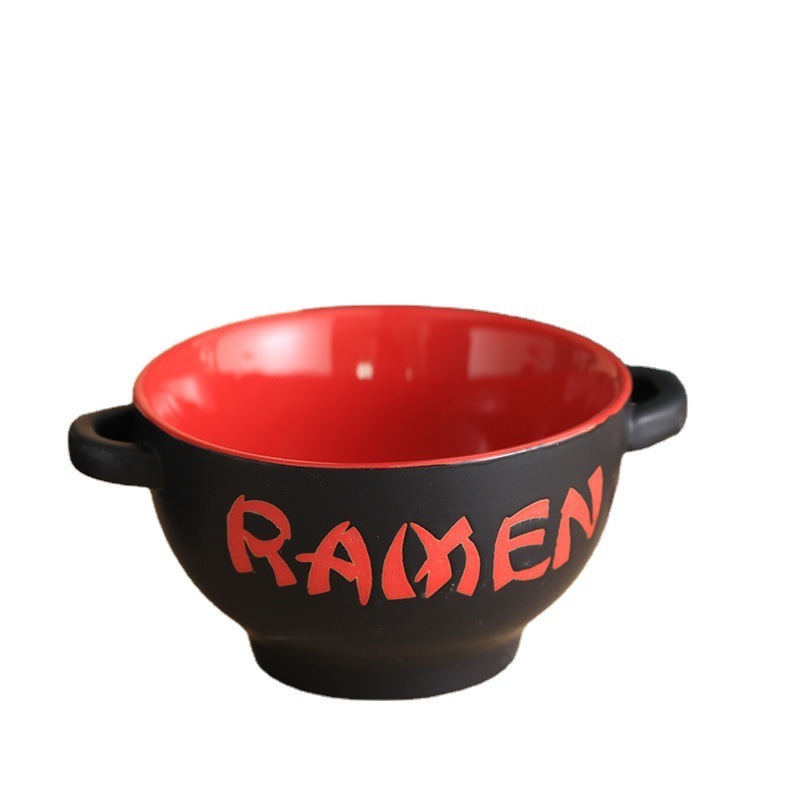 GZYSL Customized japanese round ramen bowl noodle bowls set Udon Soba Pho Bowl with Soup Spoon and Chopstick