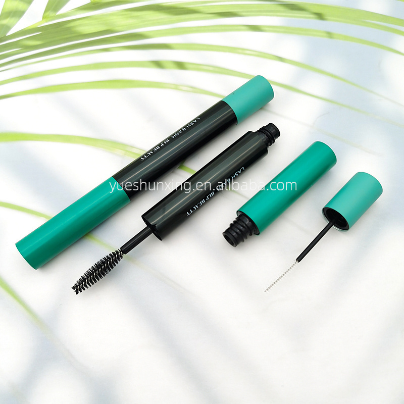 luxury eyeliner mascara double ended tube with brush packaging container double side aluminum empty mascara tubes