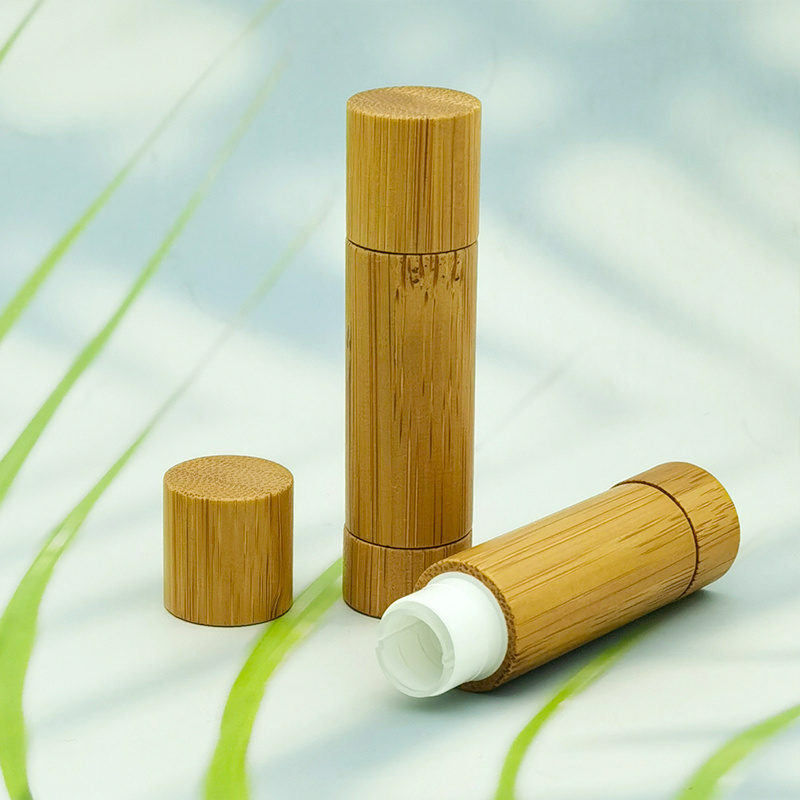 5g in stock environmental chapstick tubes empty lipstick tube lip balm stick containers bamboo lip balm tube eco friendly