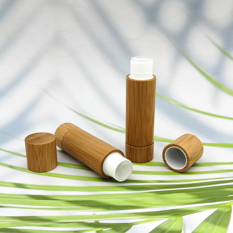 5g in stock environmental chapstick tubes empty lipstick tube lip balm stick containers bamboo lip balm tube eco friendly