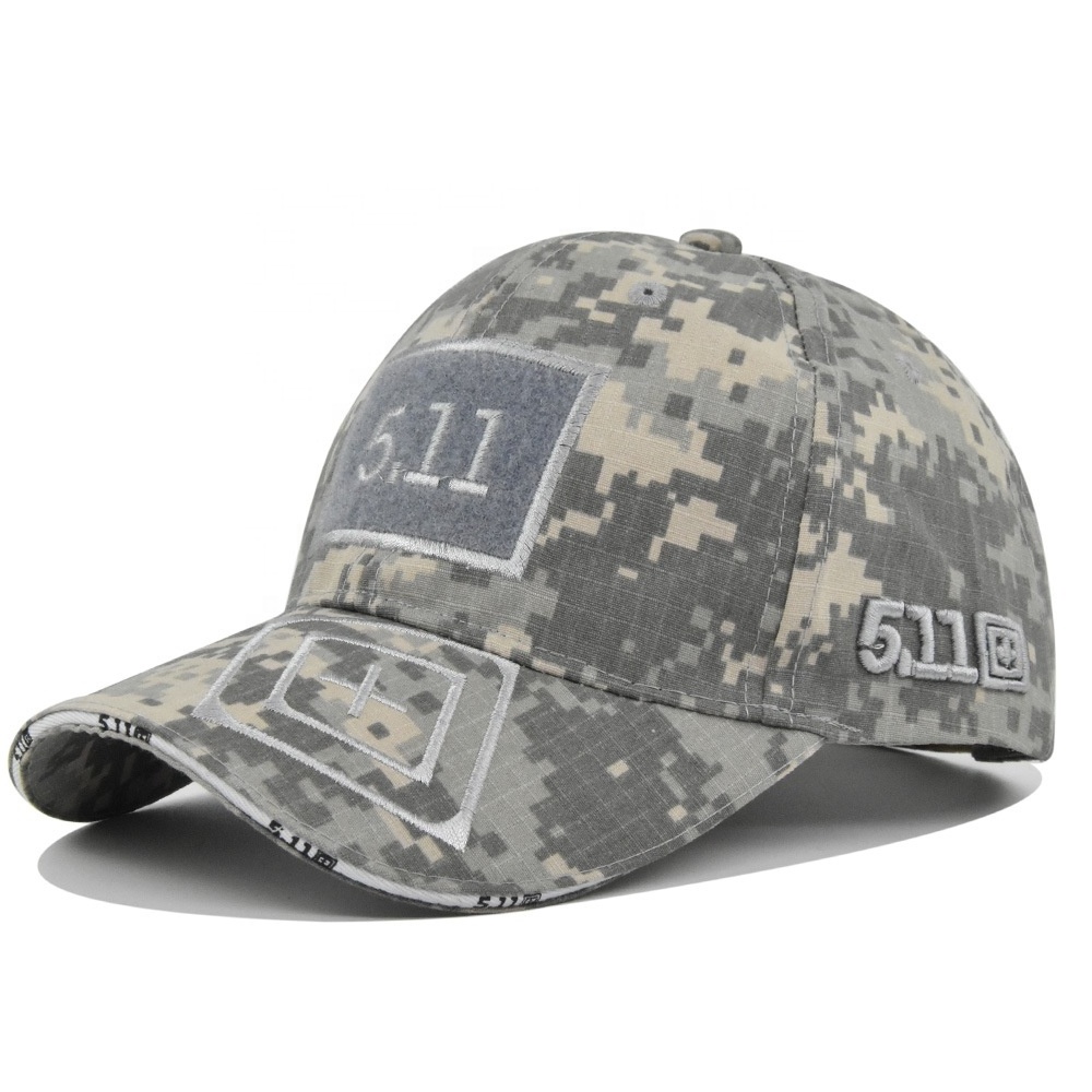 Wholesale 3D Puff Embroidery Camouflage Caps Hats Camo Tactical Baseball Hats For Men