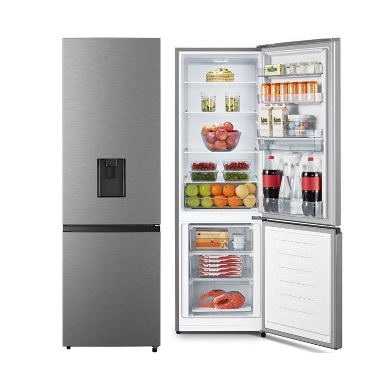 bottom freezer with water dispenser stainless steel free standing BCD-340L air cooled two doors refrigerator cheap price