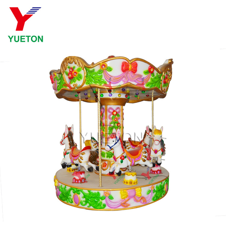 Carnival Rides 3 Seats Kids Carousel Rides Miniature Carousels