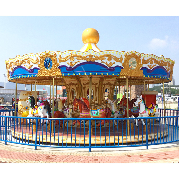 24 Seats Luxury Big Fairground Manege Forain Merry go round European Large Mange Carousel Horse Rides For Sale