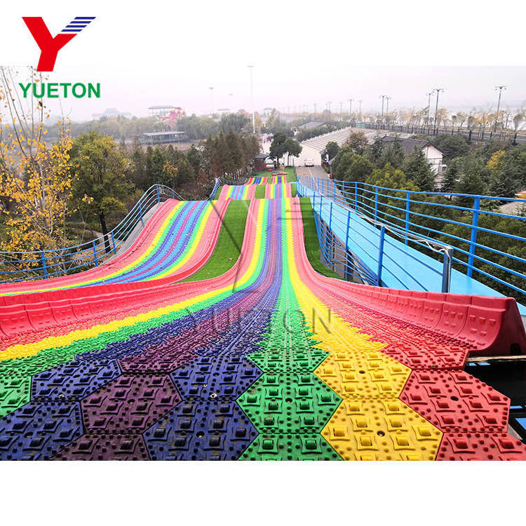 Commercial Kids Rainbow Dry Slide Amusement Outdoor Playground Equipment