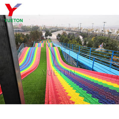 Commercial Kids Rainbow Dry Slide Amusement Outdoor Playground Equipment