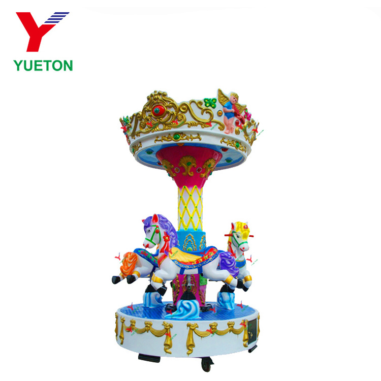 Carnival Rides 3 Seats Kids Carousel Rides Miniature Carousels