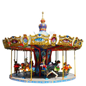 Zhengzhou Yueton Electric Equipment Amusement Rides Merry Go Round Horse Trailer Mounted Carousel