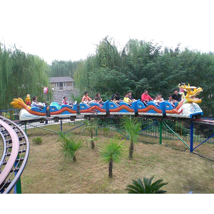 Cheap Children Park Rides Backyard Rollercoaster Car Train Seats Kids Mini Dragon Roller Coaster Amusement Park Product For Sale