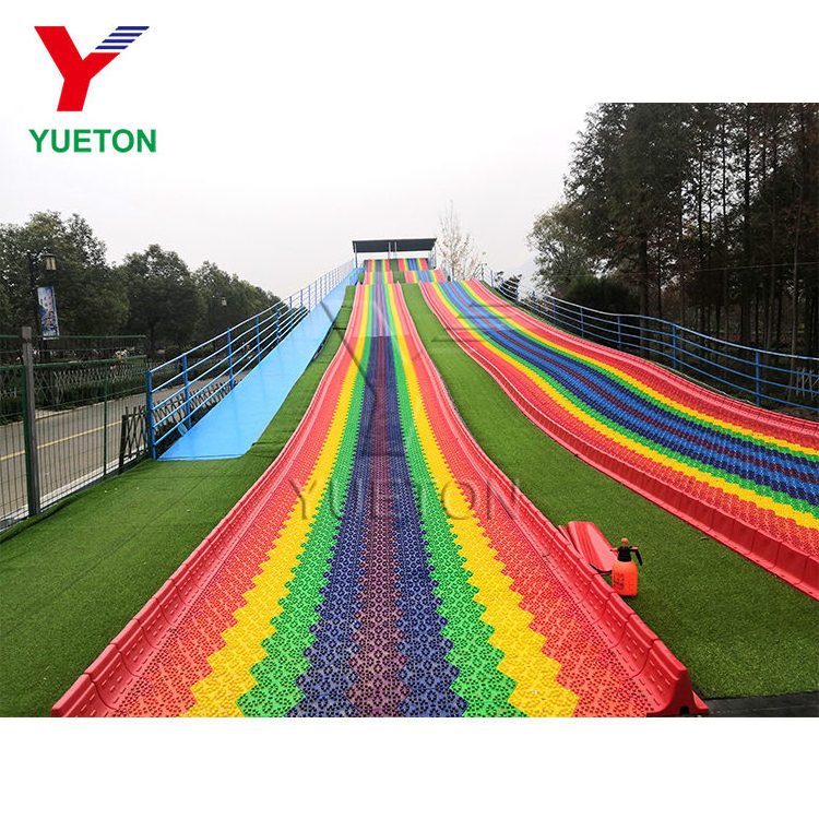 Commercial Kids Rainbow Dry Slide Amusement Outdoor Playground Equipment