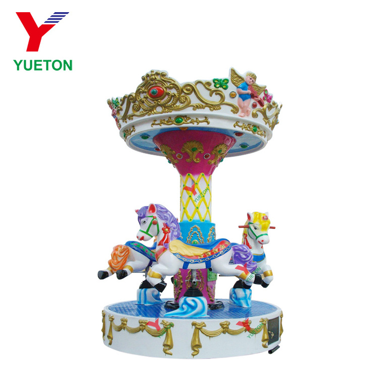 Carnival Rides 3 Seats Kids Carousel Rides Miniature Carousels