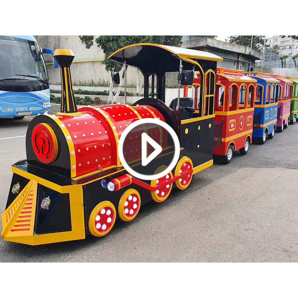 Shopping Mall Business Attractive Kids Train Attraction Tourist Kiddie Battery Mini Trackless Train For Sale