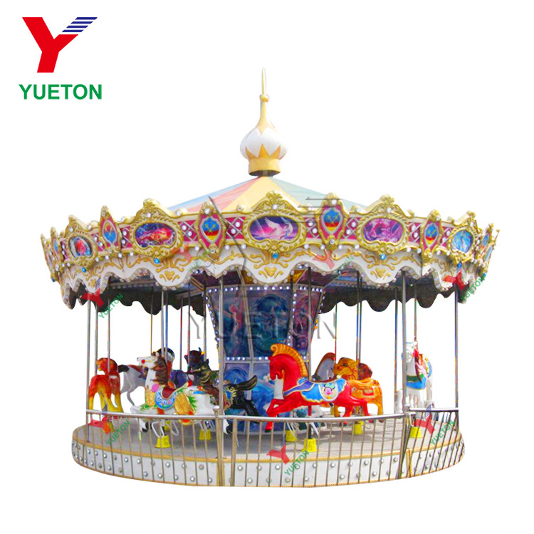 Zhengzhou Yueton Hot Sale Carousel Horses Plastic Carnival Rides Carousel For Kids