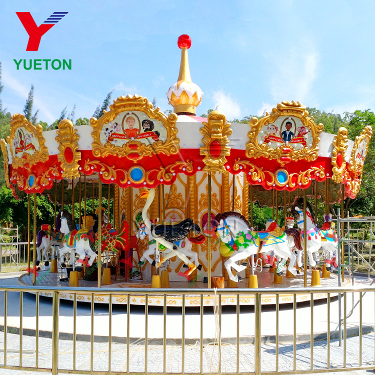 24 Seats Fairground Attraction Equipment Manege Merry Go Round Horse Carousel Import Kids Rides From China Amusement Park Games