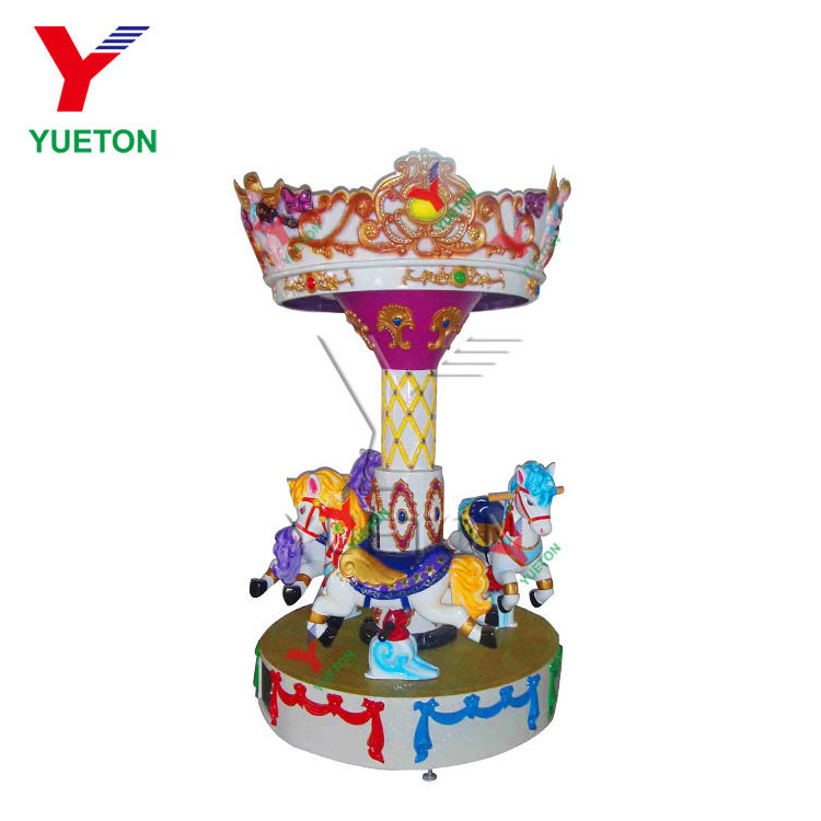 Cheap Playground Small 3 Seats Kids Carousel Rides Miniature Carousels