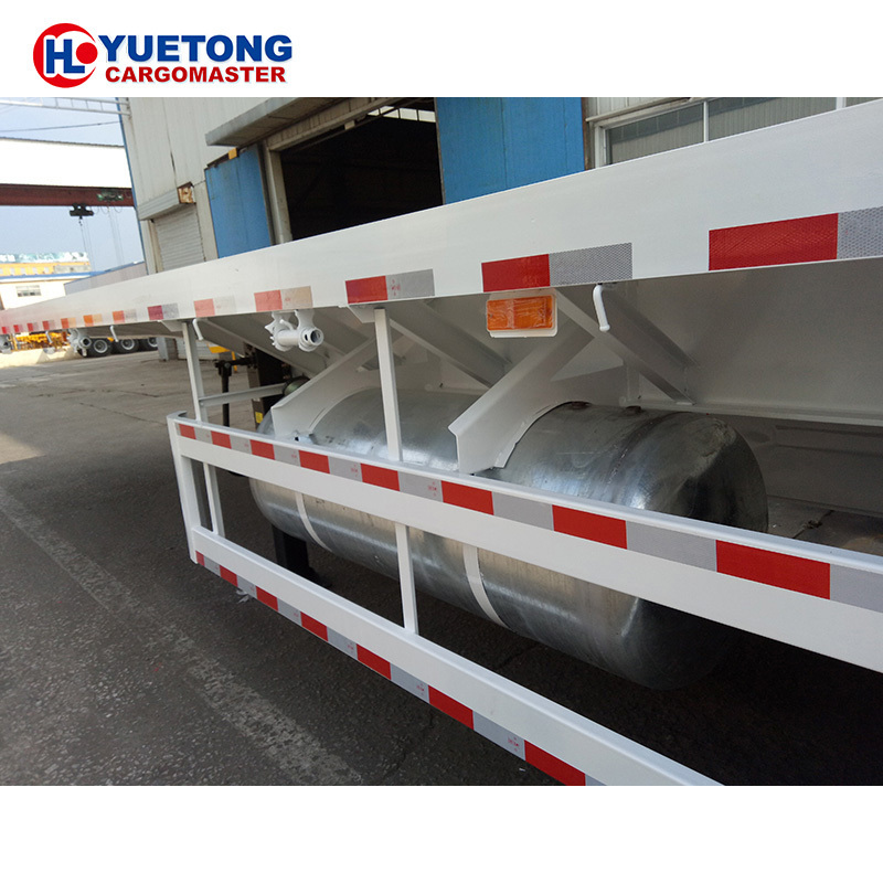 New Semi-trailer 3-axle Flat bed Semitrailer 40ft 20ft Container Logistic Transportation Truck 40ton Semi trailer