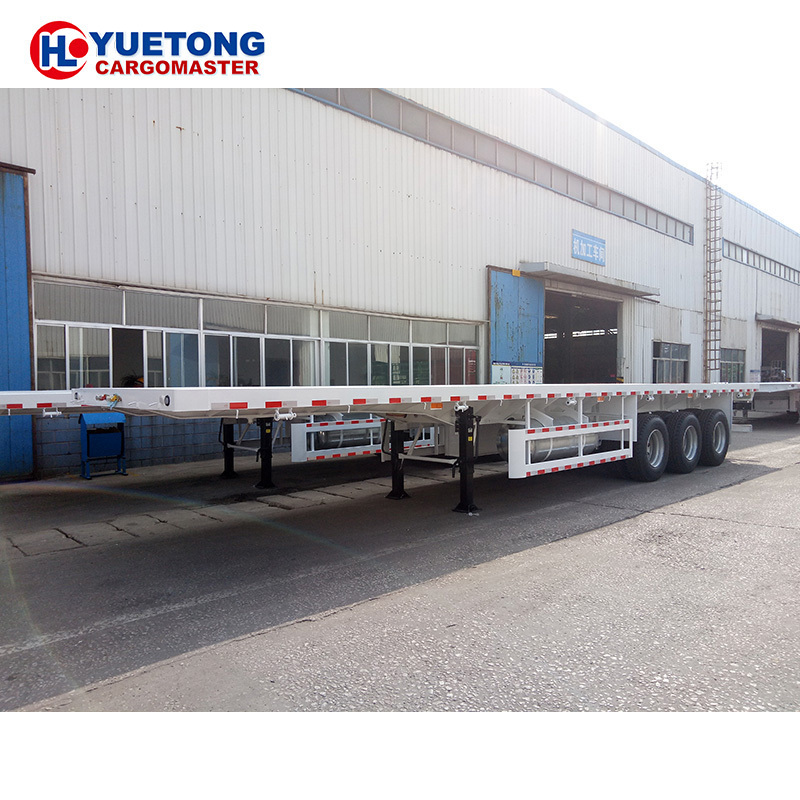 New Semi-trailer 3-axle Flat bed Semitrailer 40ft 20ft Container Logistic Transportation Truck 40ton Semi trailer