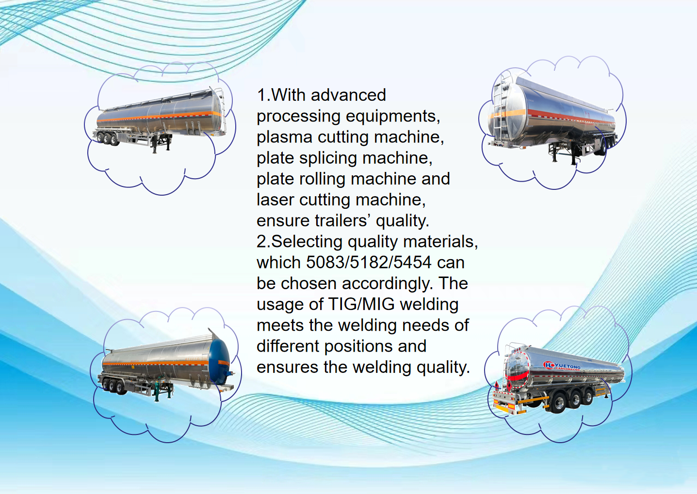 5000 liters fuel 6 wheeler oil tanker liquid nitrogen tanker  Aluminum Alloy Tanker truck semi trailer