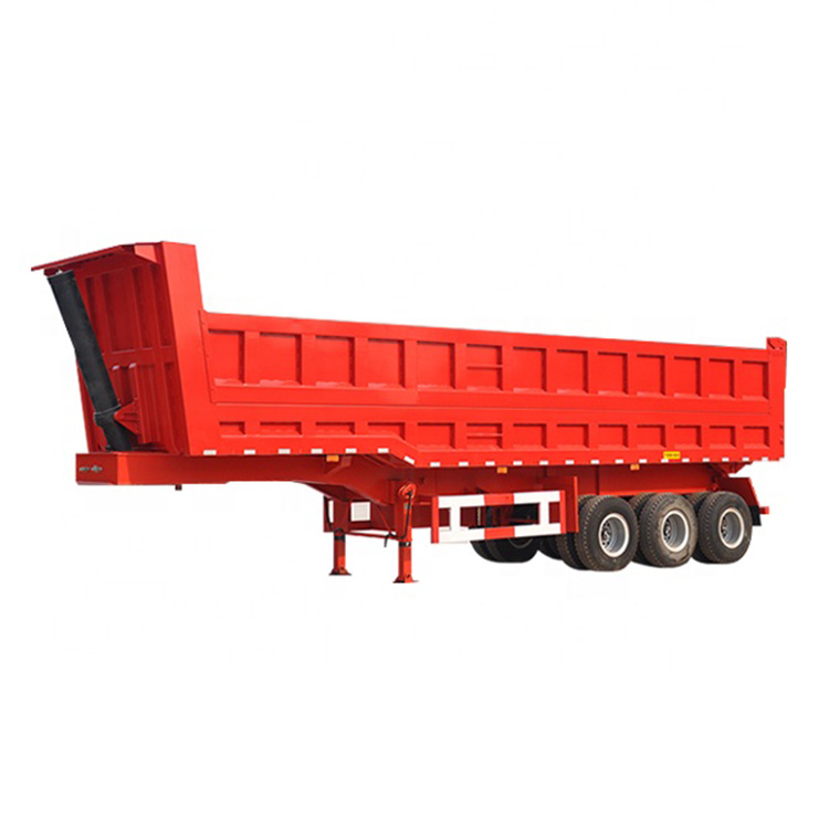 Good Price 7x16 8x16 8ton 10ton 30 ton automatic telescopic hydraulic 18 wheeler car dump truck tracked lobed flatbed trailer