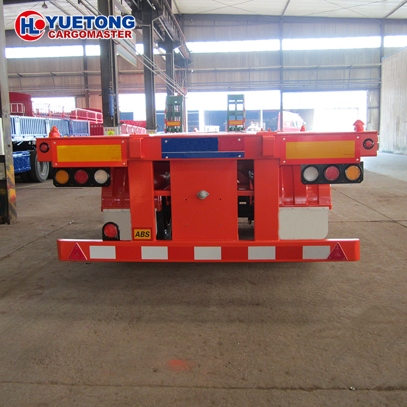 Transport 40 ft Container Twelve Twist Lock Tri Axles Mechanical Suspension Skeleton Container Chassis Semi Trailer