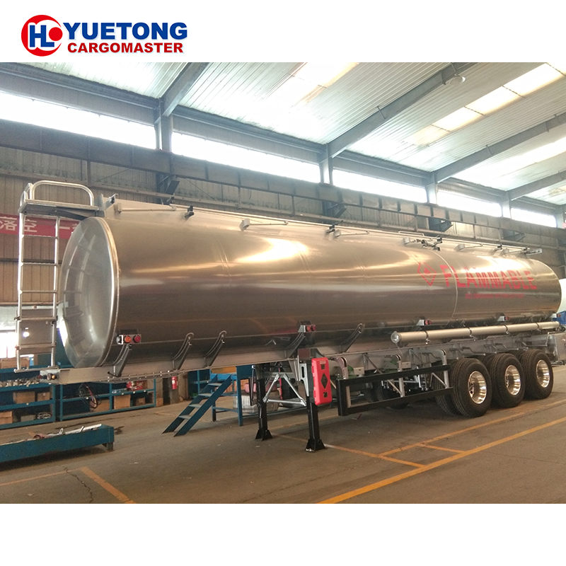 New Model carbon steel lined plastic tanker Aluminium Alloy Bottom Valve Aluminum Alloy Tank semi trailer